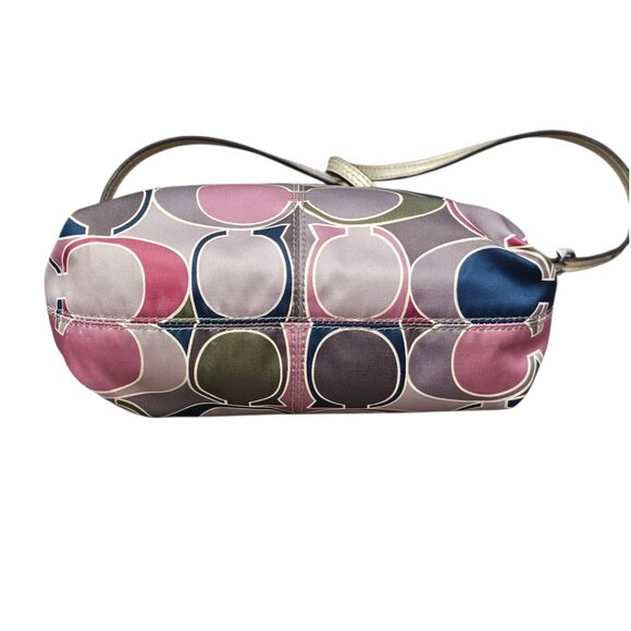 Coach Ashley Scarf Print Y2K Sateen Leather Trim Crossbody Shoulder Bag COA - Picture 10 of 15